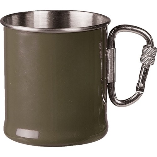 Kubek ze stali nierdzewnej z karabińczykiem OD, 250 ml
