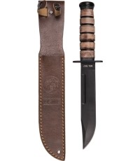 USMC COMBAT KNIFE WITH LEATHER SHEATH
