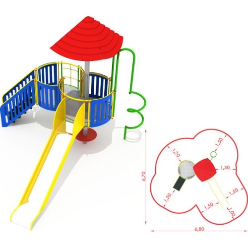 Metalowy plac zabaw CM-0103