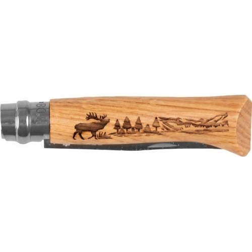 Nóż Opinel 8 inox dąb seria Animal - jeleń