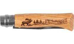 Nóż Opinel 8 inox dąb seria Animal - jeleń