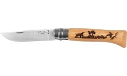 Nóż Opinel No 8 Inox Animal, dąb – pies