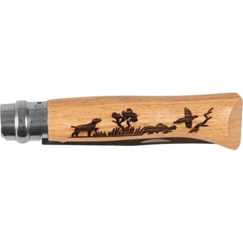 Nóż Opinel No 8 Inox Animal, dąb – pies
