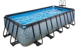 Basen EXIT Kamienny 540 x 250 x 122 cm z drabinką i pompą z filtrem piaskowym