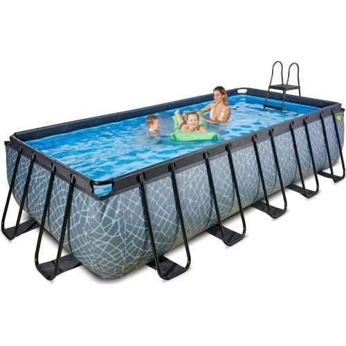 Basen EXIT Kamienny 540 x 250 x 122 cm z drabinką i pompą z filtrem piaskowym