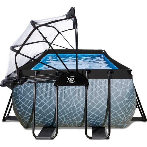 Basen EXIT Stone 540 x 250 x 122 cm z zadaszeniem, drabinką i pompą z filtrem piaskowym