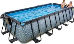 Basen EXIT Stone 540 x 250 x 122 cm z zadaszeniem, drabinką i pompą z filtrem piaskowym