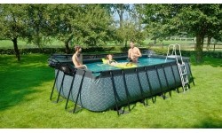 Basen EXIT Stone 540 x 250 x 122 cm z zadaszeniem, drabinką i pompą z filtrem piaskowym