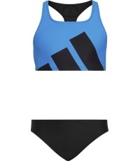 Strój kąpielowy dla dziewczynek Adidas YG MH Bikini niebiesko-czarny HC9650