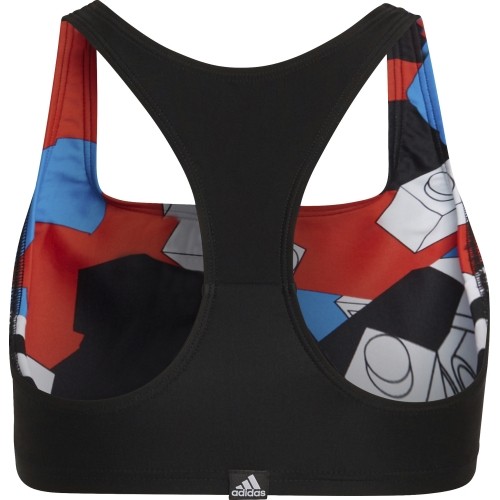 Strój kąpielowy dla dziewczynek Adidas YG MH Bikini niebiesko-czarny HC9650