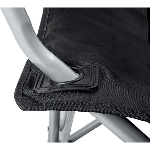 Turystyczne krzesło składane kempingowe BasicNature Travelchair, Czarne