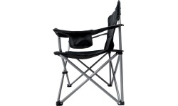 Turystyczne krzesło składane kempingowe BasicNature Travelchair, Czarne