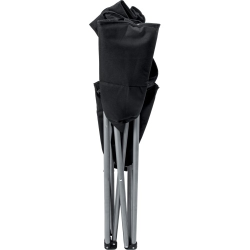 Turystyczne krzesło składane kempingowe BasicNature Travelchair, Czarne