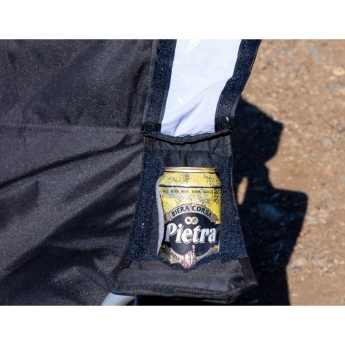 Turystyczne krzesło składane kempingowe BasicNature Travelchair, Czarne