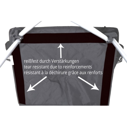 Turystyczne krzesło składane kempingowe BasicNature Travelchair, Czarne