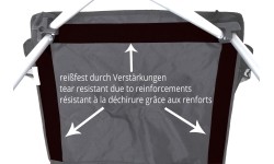 Turystyczne krzesło składane kempingowe BasicNature Travelchair, Czarne