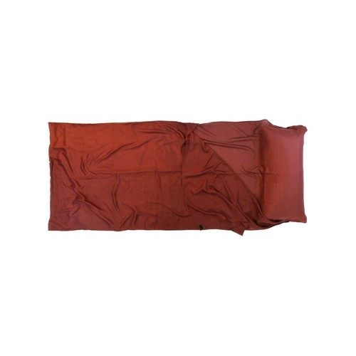 Prostokątna wkładka do śpiwora Origin Outdoors Silk, Bordowa