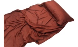 Prostokątna wkładka do śpiwora Origin Outdoors Silk, Bordowa