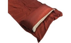 Prostokątna wkładka do śpiwora Origin Outdoors Silk, Bordowa