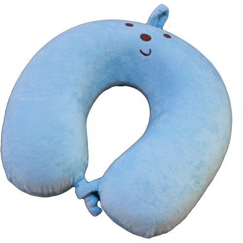 Poduszka pod szyję BasicNature Kids, niebieska