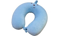 Poduszka pod szyję podróżna turystyczna dla dzieci BasicNature Kids - Niebieska