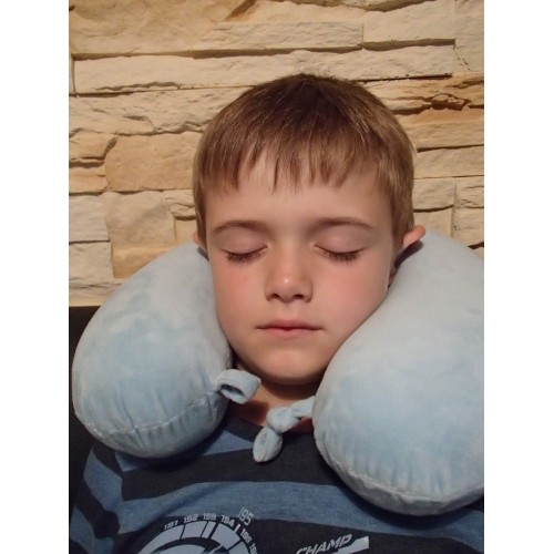 Poduszka pod szyję BasicNature Kids, niebieska