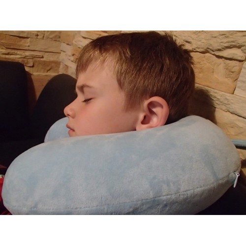 Poduszka pod szyję BasicNature Kids, niebieska