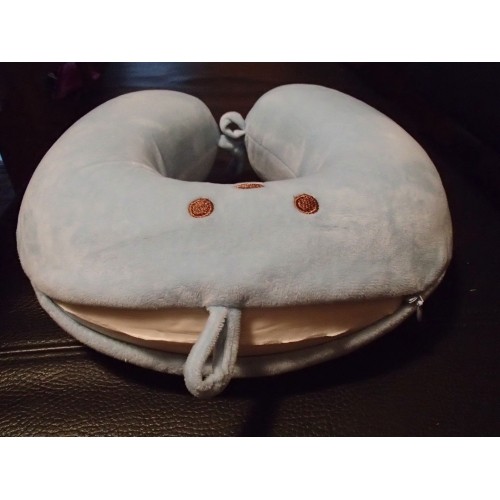 Poduszka pod szyję podróżna turystyczna dla dzieci BasicNature Kids - Niebieska