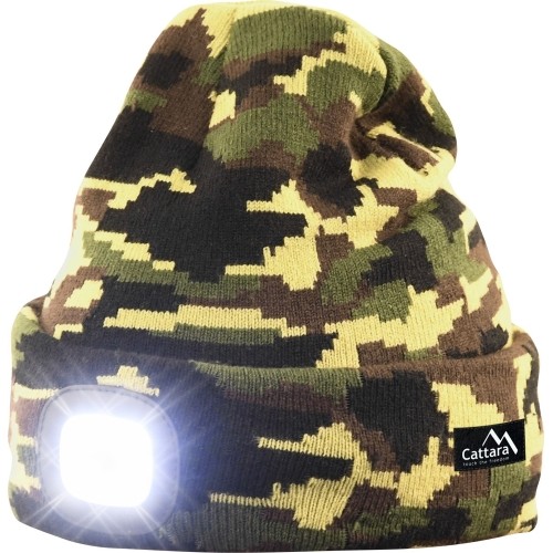 Czapka z latarką LED Cattara Army