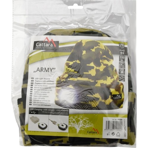 Czapka z latarką LED Cattara Army