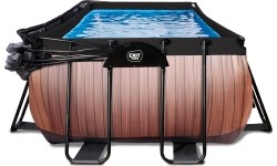 Basen EXIT Wood 400x200x100cm z zadaszeniem, drabinką i filtrem piaskowym