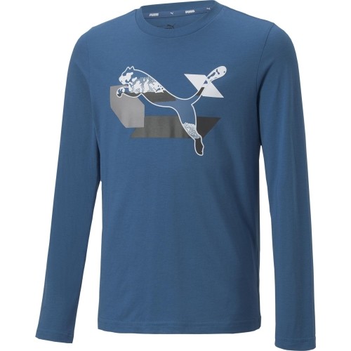 Puma koszulka młodzieżowa Alpha Longsleeve Tee niebieska 670103 17