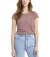 Koszulka damska Puma Active Logo Heather Tee Pink
