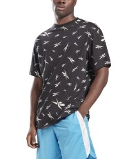 Koszulka męska Reebok Te Aop Vector Tee Black GL3142