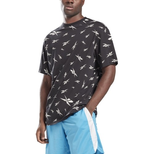 Koszulka męska Reebok Te Aop Vector Tee Black GL3142