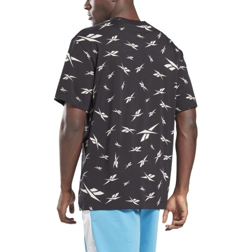 Koszulka męska Reebok Te Aop Vector Tee Black GL3142