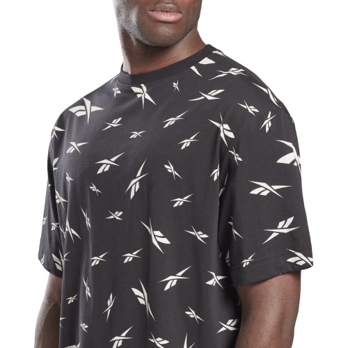 Koszulka męska Reebok Te Aop Vector Tee Black GL3142