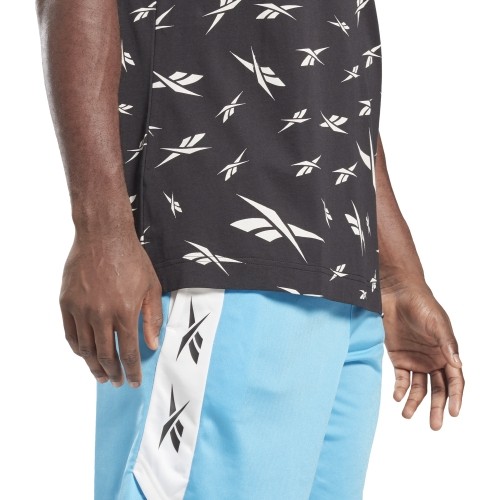 Koszulka męska Reebok Te Aop Vector Tee Black GL3142
