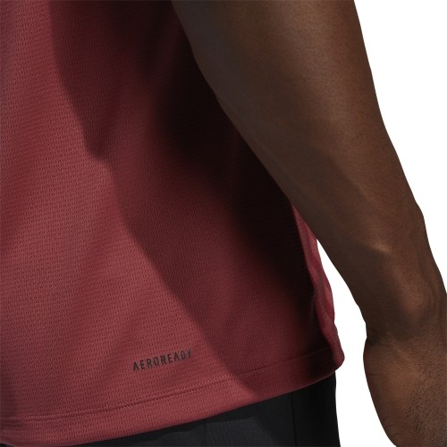 Koszulka męska Adidas Aero 3s Tee, czerwona