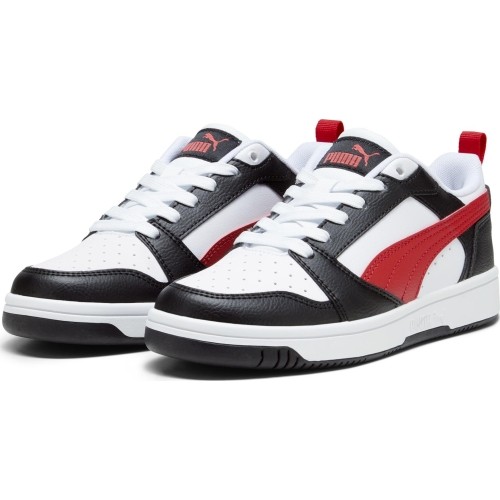 Puma Rebound V6 Lo Jr buty młodzieżowe Black White Red 393833 04