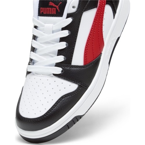 Puma Rebound V6 Lo Jr buty młodzieżowe Black White Red 393833 04