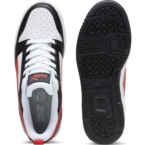 Puma Rebound V6 Lo Jr buty młodzieżowe Black White Red 393833 04