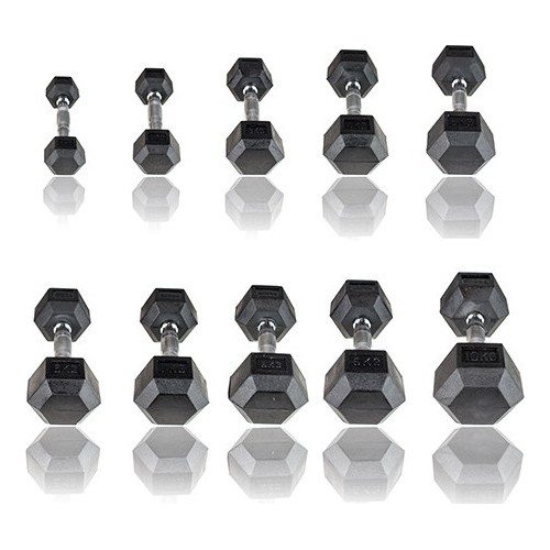 Sześciokątne hantle ogumowane Proud