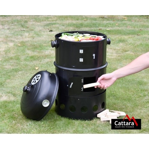 Grill węglowy - wędzarka 3w1 Cattara Pisa 40 cm