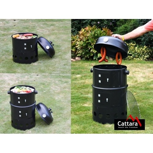 Grill węglowy - wędzarka 3w1 Cattara Pisa 40 cm