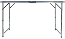 Zestaw mebli turystycznych Składany stół kempingowy turystyczny i 4 krzesła Cattara Double - Szary