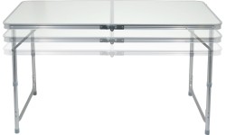 Zestaw mebli turystycznych Składany stół kempingowy turystyczny i 4 krzesła Cattara Double - Szary