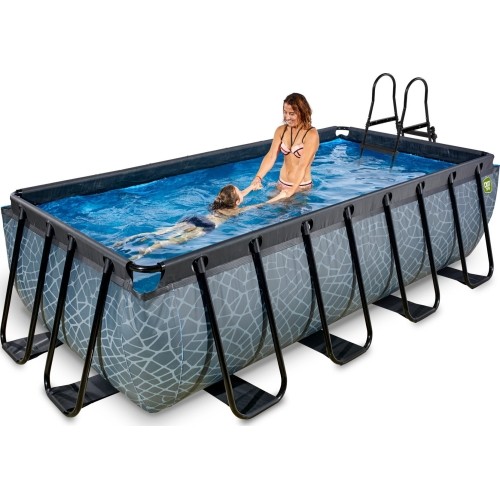 Basen EXIT Stone 400 x 200 x 100 cm pompa z filtrem