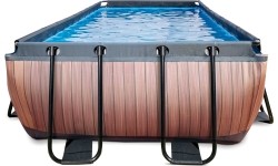 Basen EXIT Drewno 540 x 250 x 100 cm z drabinką i pompą z filtrem