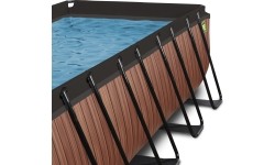 Basen EXIT Drewno 540 x 250 x 100 cm z drabinką i pompą z filtrem